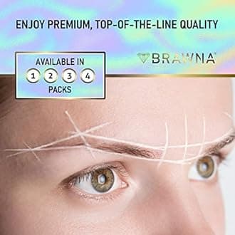 BRAWNA Black and White Mapping Thread for Eyebrows 2 Pack - 12M Each, Black, 12