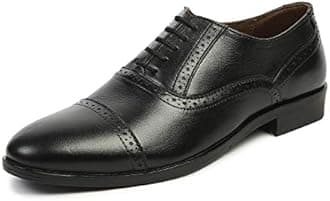 LOUIS STITCH Men's Formal Lace-up Oxford Shoes for Men | Solid Design | Ideal for Formal, Business Casual, and Parties (LSRG_OX)