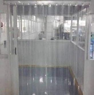 Yellow Weaves 0.30Mm PVC Solid Transparent Pencil Pleat AC Curtain, Pack Of 1 (Size - 4.5 X 9 Ft)