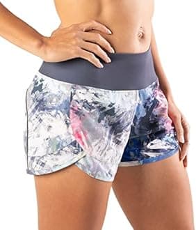 Tough Mode Apparel Womens Lightweight Running WOD Volleyball Shorts Workout Mesh Liner Zip Pocket