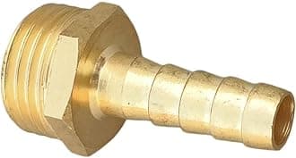 ESEKSAFAR (Outer Diameter-20.99mm)1/2" inch BSP Thread Barb hose fitting 1-Way Union Pipe Joint, 3pc Hose clamp, (Male 2pc 1/2" Thread x Barb Hose fitting 3/8" (10mm))