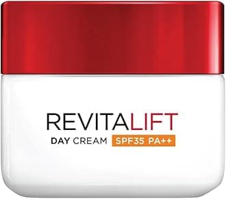 L'Oréal Paris Day Cream, SPF 35 Pa++, Anti-Wrinkle and Radiance, Boosts Skin Elasticity, With Centella Asiatica,Revitalift, 50ml