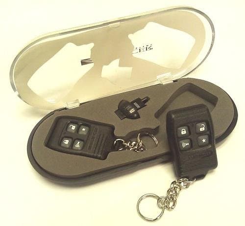 4-Button Replacement Silencer Transmitter Pack with Keychains and Removable Valet Switch With Jewelry Case Code hopping RF technology