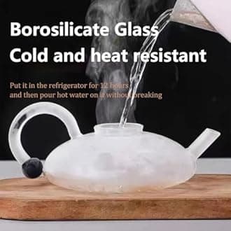 Innovessa - Tea Pot, 2025 New Upgrade 20oz Sereno Filtration Teapot Set, Removable Heatable Glass Teapot with Infusers for Loose Tea with Tea Making Tools (Gray)