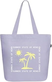 Eco Right Large Canvas Tote Bag for Women, Tote Handbags for Women with Zipper & Inner Pocket for College, Shopping, Office