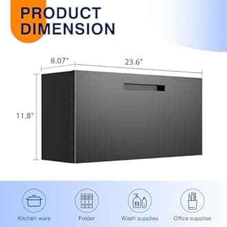 Yizosh Metal Wall Cabinet with Door,Wall Mounted Metal Storage Cabinet with Shelf,Floating Garage Tool Cabinet for Garage,Office,Warehouse,Kitchen