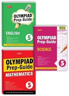 Olympiad Prep-Guide Class 5, IMO-NSO-IEO Chapterwise Previous Year Question Paper For 2022-23 Exam, Set of 3 Books (Mathematics, Science, English)