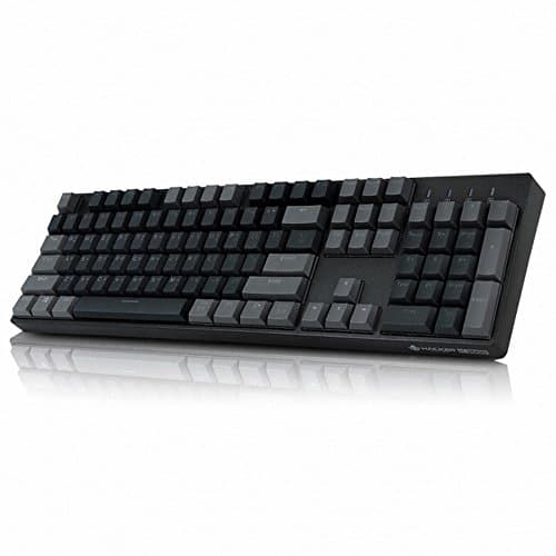 ABKO Hacker K3000 PBT Special Edition Replaceable Mechanical Quick Swap Switch Rainbow LED Keyboard (EN/KR Layout) Dark Gray/Silver Color (Blue Switch)