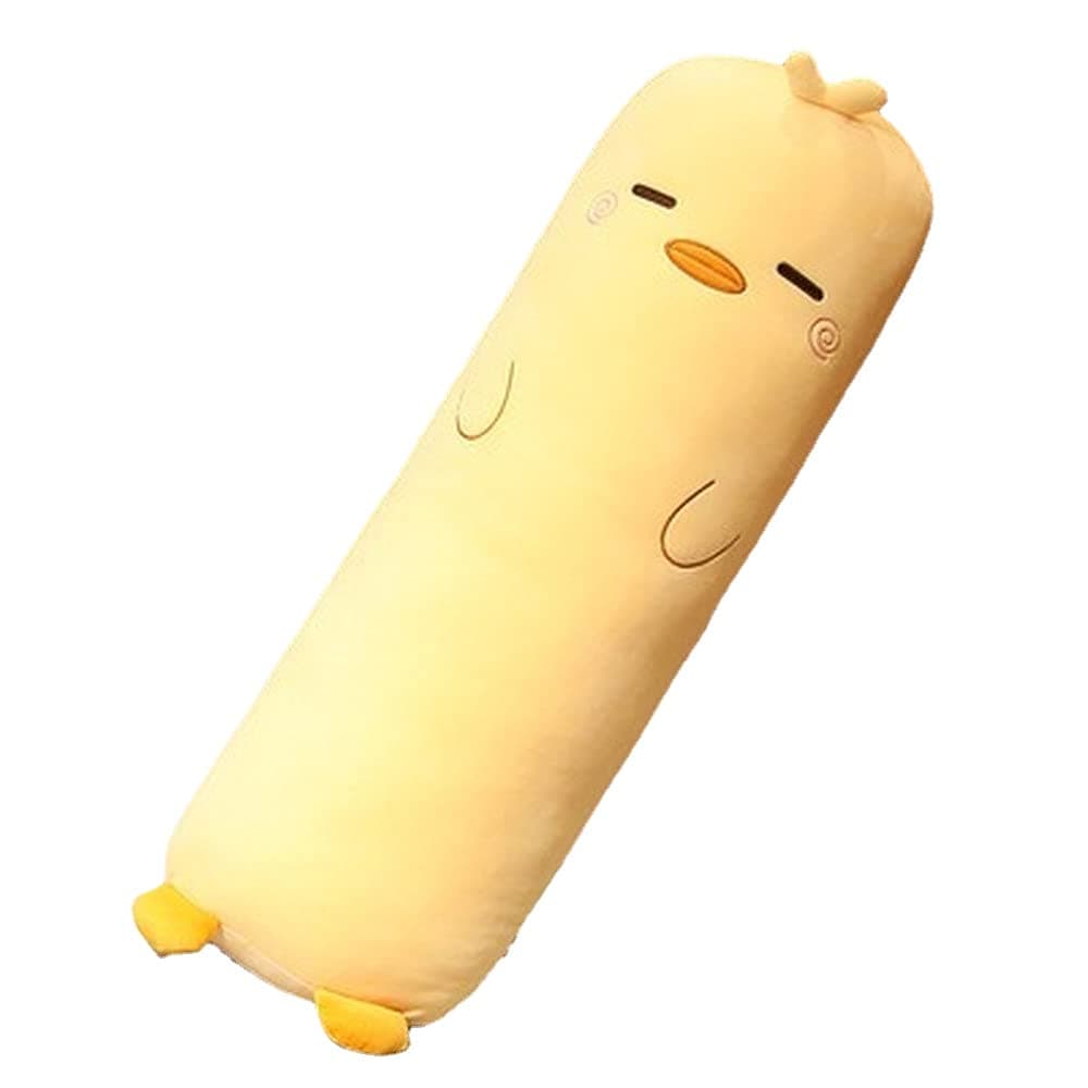 MUPI Long Plush Cute Body Pillows 27" Cuddle Stuffed Animal Shaped Bed Body Pillows Soft Cotton Plushies Doll Toy Gifts for Boys Girls Kids Adults (Yellow Duck, 27 Inch)