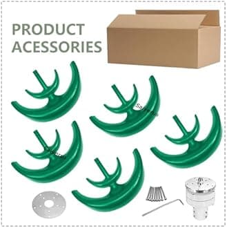 Wind Turbine Generator Kit, 12000W 12V/24V/48V Vertical Wind Turbine Electricity Set, 5 Blade Horizontal Wind Power Generator Kit for Home, Boat, Marine, Monitoring, Street Lighting,Green-48V