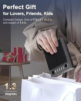 Leapwell Portable CD Player with Speakers, Bluetooth Rechargeable, Small Compact Retro, 2 Speakers with HiFi Sound, Black