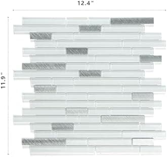Midcard 5 Sheet Glass Mosaic Tiles for Kitchen and Bathroom Walls