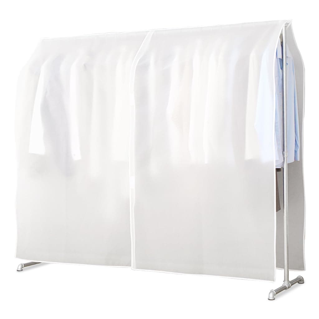 HASTHIP® Clothes Rack Cover, Garment Rack Cover Large PEVA Translucent Clothing Dustproof/Waterproof Cover for Suits, Coats, Sweaters, Shirts (Not Including Frame)