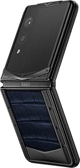 VERTU Quantum Flip Alligator Series Android Smartphone,Snapdragon 8 Gen 4,6.9" OLED 120Hz Display,16GB RAM 1TB Storage,Quantum Privacy System,65W Fast Charging,Dual Screen Design(Navy Blue)