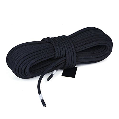 Dometool UK Climbing Auxiliary Rope Static Rope Safety Rescue Rope Diameter 10mm,(Black Length:20Meter)