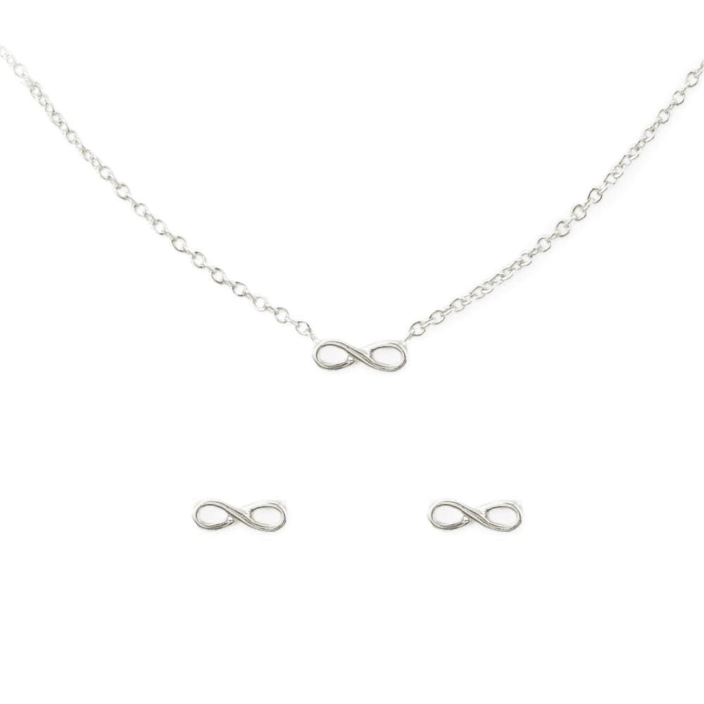 Kitsch Infinity Necklace & Stud Set