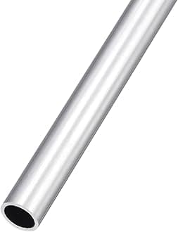 METALLIXITY 6063 Aluminum Tube (10mm OD x 8mm ID x 250mm L), Aluminum Round Tubing - for Home Furnishing, Machinery, DIY Handicraft