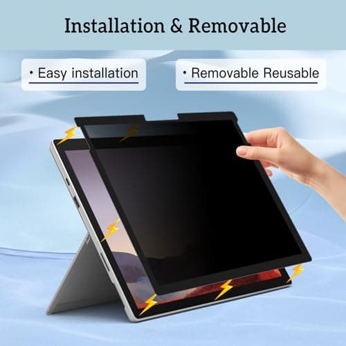ZOEGAA Surface Pro 13 Privacy Screen, Compatible with Microsoft Surface Pro 11/10/9/8/X, Matte, 1 Count, 13 Inches, TPU, 3H Hardness, Anti-Glare, Scratch Resistant