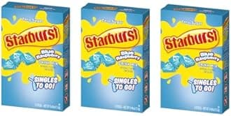 Starburst Singles To Go Zero Sugar Drink Mix, Blue Raspberry, 6 CT Per Box (Pack of 3)