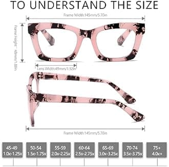 Oprah Style Stylis Women's Reading Glasses Blue Light Blocking Spring Hinge