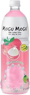 Mogu Mogu Fruit Juice Drinks with Nata De Coco 1L Bottle HALAL - Lychee Flavour Drink