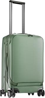 Roller Pro Carry-On, Sage, Expandable Small Suitcase with Wheels, Carbon Fiber Handle, Drawbridge Opening, Hybrid Soft/Hard Shell, Custom Hardware, Fits XL Camera Cube or Packing Cubes
