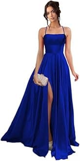 RSOETOO Women’s Long Prom Dresses for Teens with Pockets Spaghetti Straps Formal Party Evening Gowns 2026 Prom Dress RON025