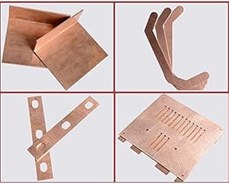 Bopaodao C110 Copper Sheet 99.9% Pure Copper Conductive, Thermal, and Corrosion Resistant Sheet Metal Plate, for Electrical and Thermal Conductivity Equipment, T 3mm x W 100mm x L 150mm, 1Pcs