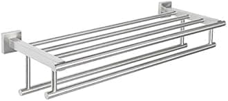 Alise Towel Rack,Towel Holder Towel Shelf with Double Towel Bars for Bathroom Lavatory,SUS 304 Stainless Steel Wall Mount Towel Hanger Storage,20 Inch Brushed Nickel,GZ8050-LS