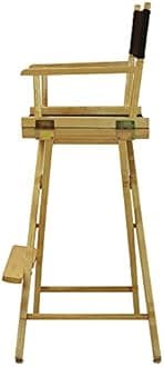 Casual Home Director Chair, Natural Frame-Solid Wood, 30 inches