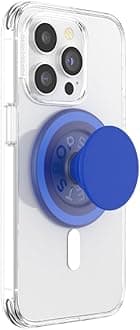 PopSockets Phone Grip for MagSafe with Kickstand, Magnetic Stand, Swappable Top, Secure Hold for iPhone MagSafe Cases, Phone & Tablet Grip - Cobalt