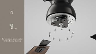 SUNMORY 42" Ceiling Fans with Lights and Remote/APP Control, Low Profile Ceiling Fan with Light, Reversible, Quiet 6 Speeds, Stepless Dimmable, Flush Mount Ceiling fan for Bedroom Indoor/Outdoor Use