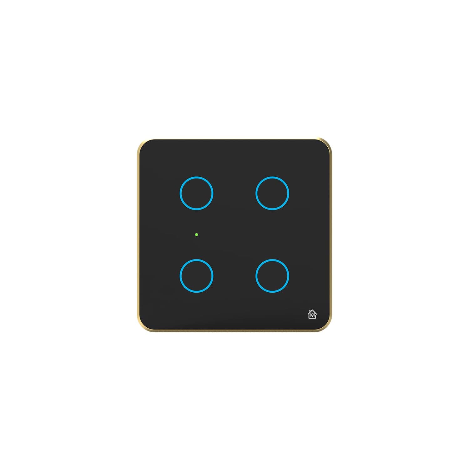 Smart Switch Board: 4 x Switch Module (Black, Pack of 1) | No Hub Required | Compatible with Alexa, Google Assistant & Siri
