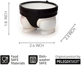 Sumo Eggs - Soft or Hard Boiled Egg Cup Holders (Set of 2) Sumo Design - Utensil Kitchen Decor by Peleg Design