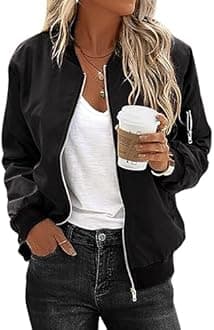 Zeagoo Women's Classic Quilted Jacket Short Bomber Jacket Coat