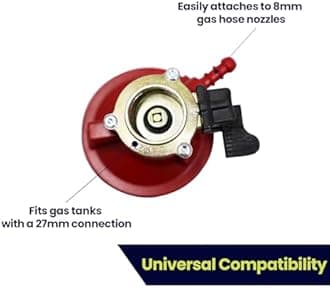 Dapetz ® Patio Gas Regulator 27Mm Clip on Propane Gas Regulator 37mbar,1.5kgh Fits Calor Gas and Flogas, BBQ Regulator