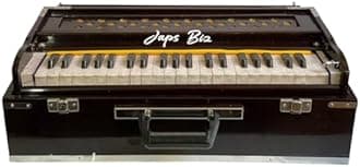 Folding Harmonium Total 42 Keys,Deluxe Portable Harmonium, 2 Reeds, Coupler with Free Bag