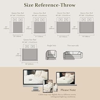 Soft Fluffy Blanket - Fuzzy Throw Blanket for Couch, Plush Rabbit Faux Fur Blanket, Cute Cozy Blankets for Women, Warm Thick Big Bubble Blankets for Bed Sofa Bedroom Living Room - 71" x 90"