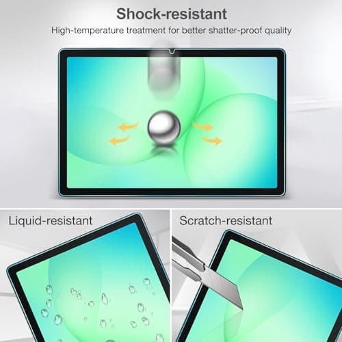 ProCase 1 Pack Screen Protector for Galaxy Tab A11 Plus 2025 / Tab A9 Plus 11 Inch 2023, HD Tempered Glass 9H Film Guard for Tab A11+ / A9+ 5G 11"