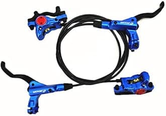 – HB-875 Hydraulic Disc Brake Front & Rear 750mm & 1400mm Set for Mountain Bike MTB BMX (Blue)