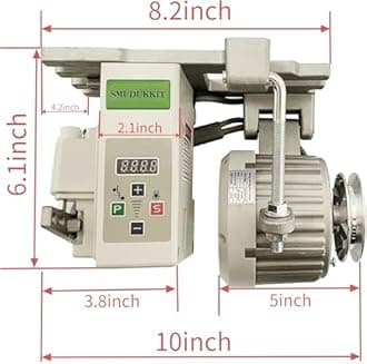 Industrial Sewing Machine Motor AC110V Power 1HP (750W), Servo Motor Brushless Reversible with Controller and Foot Switch (750, Watts)