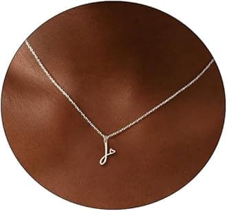 Initial Necklaces for Women, Dainty 14K Gold/Silver Letter Pendant Necklace Trendy Simple Cute Necklaces Monogram Name Choker Necklace Jewelry Gift