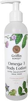 Omega-3 Body Lotion-Frankincense Essential Oils and Organic MSM, Ultra Moisturizing, All Natural, Paraben Free, Sulfate Free 8 fl oz