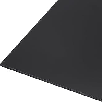 48" x 6" x 1/4" HDPE Plastic Sheet, High Density Polyethylene Sheet Cutting Board Black Solid Block, [for DIY, Home Floor]