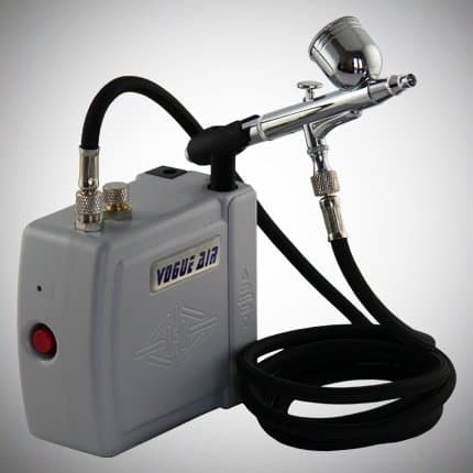 Multi-purpose Airbrushing System with Mini Airbrush Compressor, Dual-action Gravity Feed Airbrush and Air Hose Kit