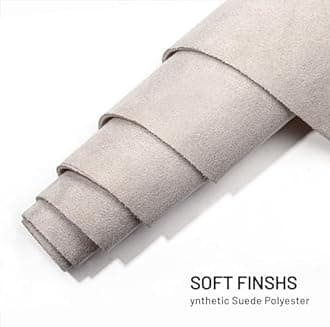 Babnecl Suede Auto Headliner Fabric 56" L × 60" W with Foam Backing - Tube Packaging - Light Grey Interior Replacement Material for Car/Truck/SUV/RV Roof - Home Repair/DIY Headliner Material