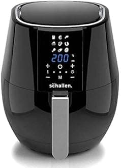 – Schallen Modern Black Gloss Healthy Eating Low Fat Large 3.5L 1300-1500W Digital Display Air Fryer with 9 Cooking Settings and 30 Minute Timer (3.5L Air Fryer)