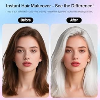 White Temporary Hair Color Spray For Kids Women Men, Temporary Hair Dye Washable Hair Color Wax Non-Sticky For Cosplay Party DIY, Christmas Party, Halloween Crazy Hair Day (4.06 oz)