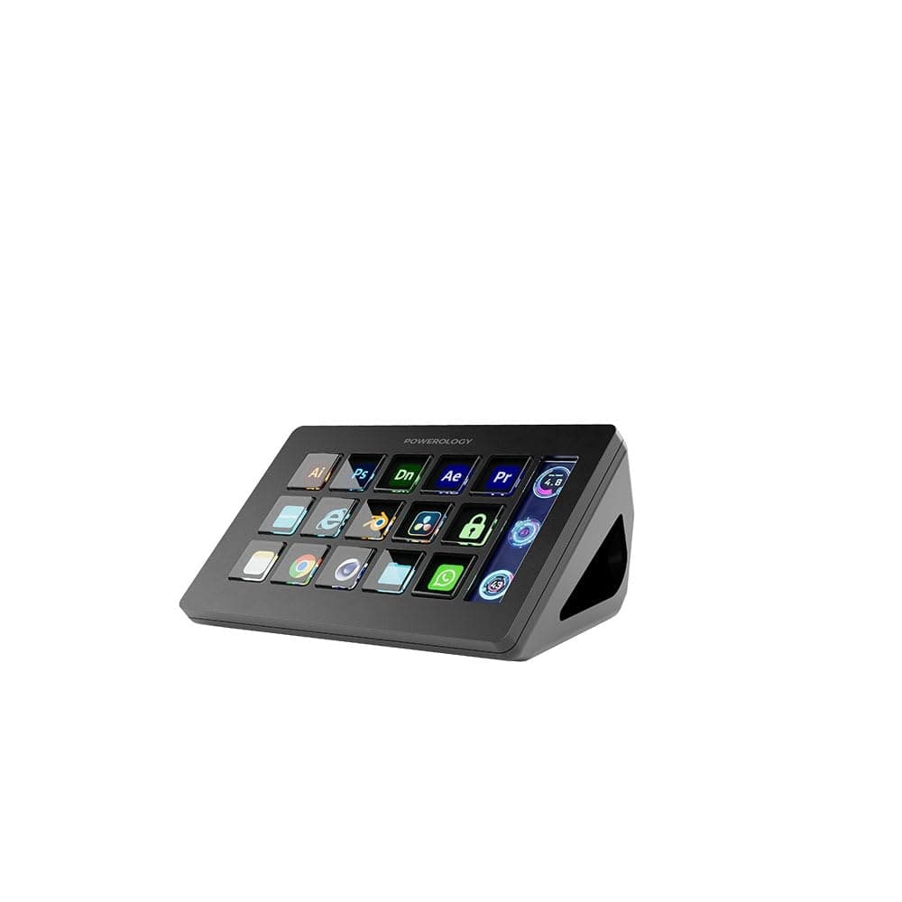 Stream Deck Interactive Buttons & Custom Software: 15 Hardware Keyboard Numbers, Windows & Mac Supported OS, 800LUM Screen Luminance, 450 Screen Contrast Ratio, Display Bar