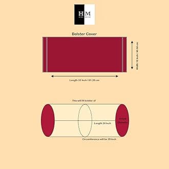 HOMEMONDE Cotton Bolster Round Cushion Covers 16 X 32 Inches For Living Room Decoration (Grey Quatrefoil)